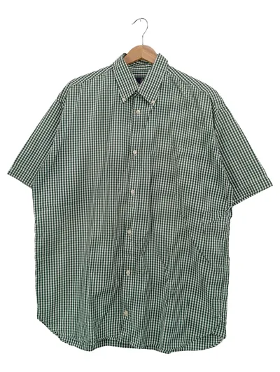 BRIGITTE VON SCHöNFELS Herren Freizeithemd Kariert Grün Gr. 43 / 52 XL Baumwolle