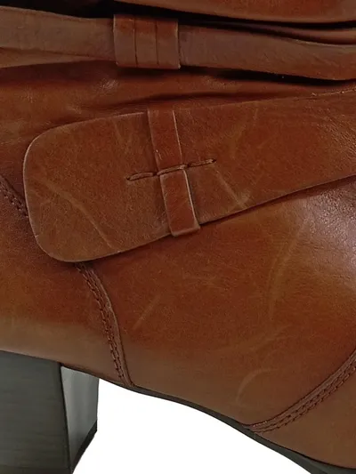 Gabor Damen Leder Stiefeletten Braun Gr. 39 Klassisch Reißverschluss 6cm