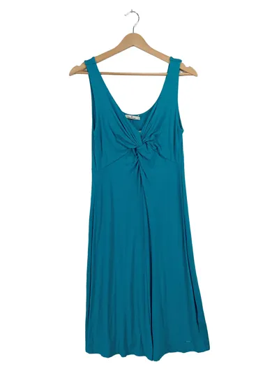Tom Tailor Damen Trägerkleid Türkis L Freizeitkleid Viskose Sommer