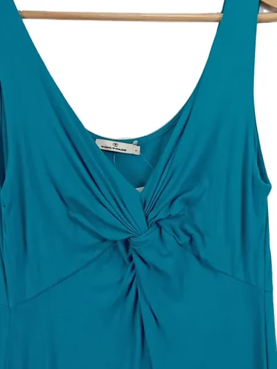 Tom Tailor Damen Trägerkleid Türkis L Freizeitkleid Viskose Sommer