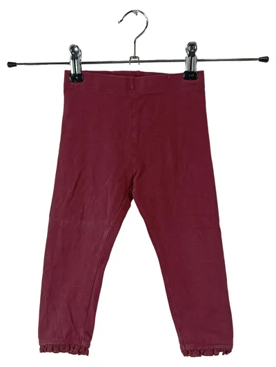 NEXT Mädchen Leggings Gr. 86 Rot Baumwolle Spitzendetails