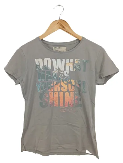 GARCIA JEANS T-Shirt Mädchen Gr. 176 Grau Casual Schriftzug Baumwolle
