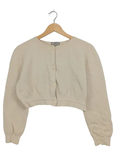 ASOS Damen Strickjacke Cropped Cardigan Beige Gr. 40/L Kurzjacke
