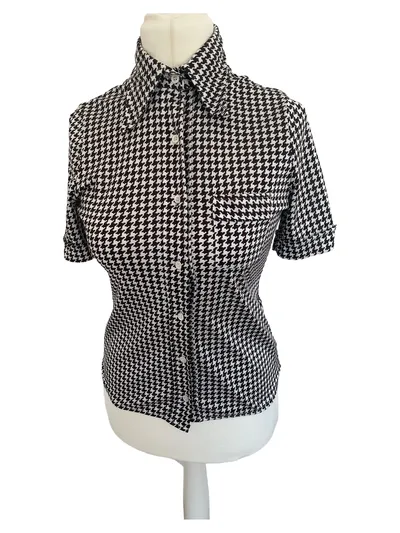 Studio Paris Hemdbluse Damen 40;L Kurzarm Mehrfarbig Kariert