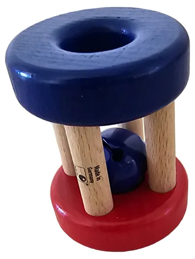 Selecta Spielzeug Baby Rassel Glockenspiel Holz Mehrfarbig Klassisch M