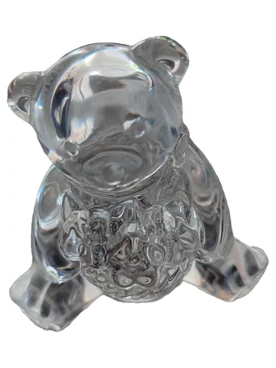 Cristal d'Arques Paris Dekofigur Bär Glas Transparent Klassisch 6cm