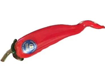 Bohemia Crystal Dekofigur Chili Pfeffer Glas Rot Modern 14cm