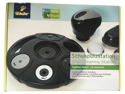 Tchibo 280980 Schuhputzstation Schuhpflege Set Schwarz Akkubetrieb
