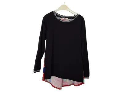 Liebesglück Damen Sweatshirt Gr. 34/XS Schwarz Casual Baumwolle