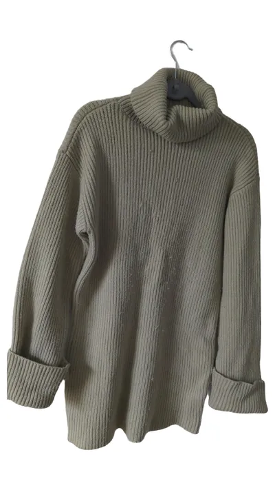 Claire Rose x NA-KD Damen Pullover Rollkragen Rippstrick Beige XS