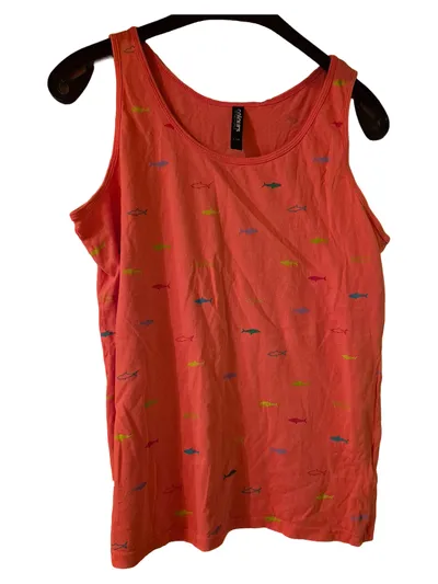 Colours of the world Damen Tank Top Orange Fischmuster Gr. 42/XL Casual