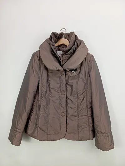 MAYERLINE Steppjacke Damen Braun Gr. 36/S Klassisch Elegant Alltag Business