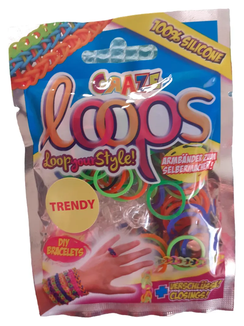 CRAZE Loops Armbänder zum Selbermachen Kreativ Bastelset Mehrfarbig Kinder 1