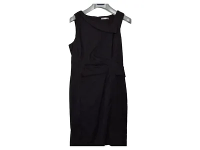 Lavand Etuikleid Damen Gr. 38/M Schwarz Elegant Business Kleid