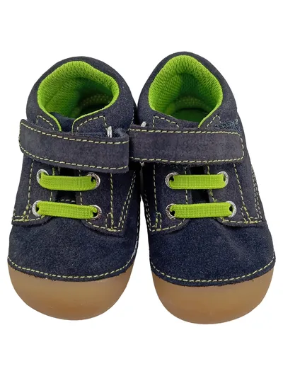 Lurchi Lauflernschuhe Gr. 19 Blau Grün Wildleder Klettverschluss