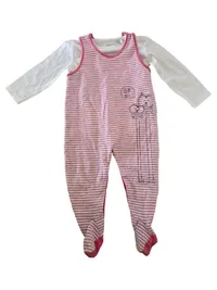 Eat Ants by Sanetta Baby Set Strampler Gr. 74 Rosa Gestreift Tiermotive 1