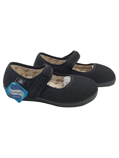 Celia Ruiz Damen Ballerinas Gr. 39 Schwarz Textil Sanitized Actifresh