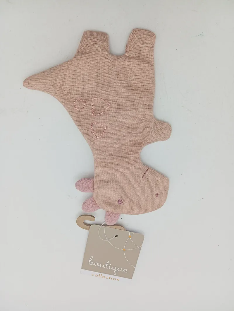 FEHN Motorikspielzeug Giraffe Rosa Baby Greifling Stofftier 16cm Neu 1