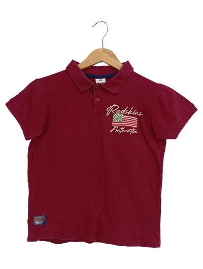 REDSKINS Kinder Poloshirt Gr. 152 Rot Casual Logo-Print Kurzarm