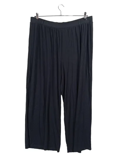 ASOS Design Stoffhose Damen Gr. 48 Schwarz Weites Bein Viskose