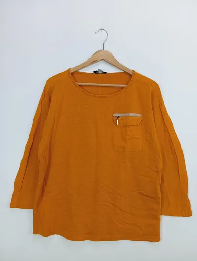 COMMA Damen Sweatshirt Orange Gr. 40/M Casual Basic