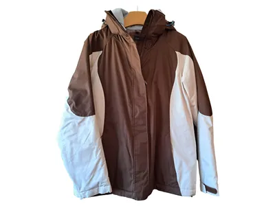 LANDS' END Damen Skijacke Gr. 36/S Braun Sportlich Outdoor