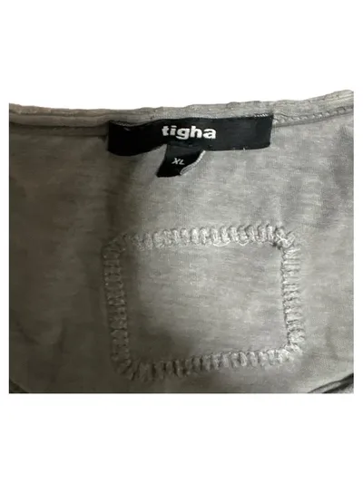 Tigha Herren T-Shirt Palmenprint Grau XL Baumwolle Casual