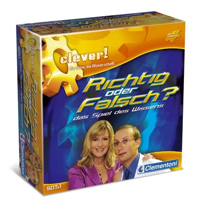 Clementoni Clever! Richtig oder Falsch Quizspiel Kinder Wissen ab 10 Jahre