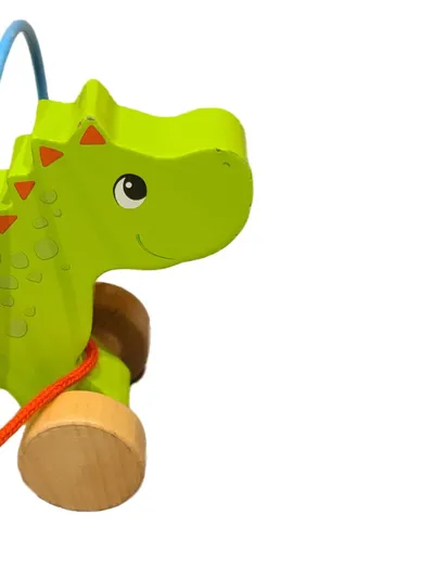 Goki Motorikschleife Drache Holz Spielzeug Kinder Baby Grün 12 cm