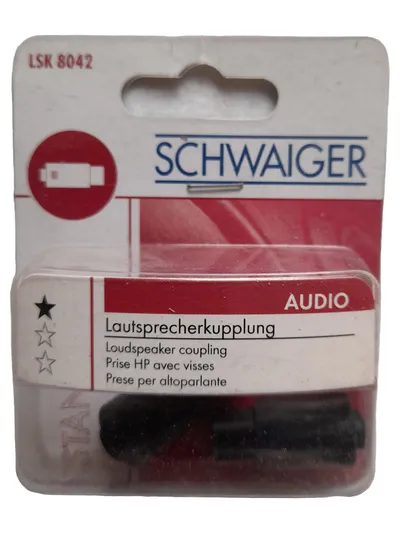 Schwaiger Lautsprecherkupplung LSK 8042 Audio Adapter Schwarz