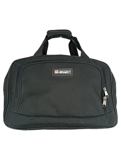 AIRWAY Beuteltasche Schwarz Herren Reisetasche Polyester 38x27cm