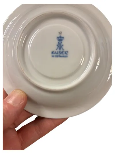 Kaiser Porzellan Untertasse Blumenmuster Klassisch Weiß 12 cm