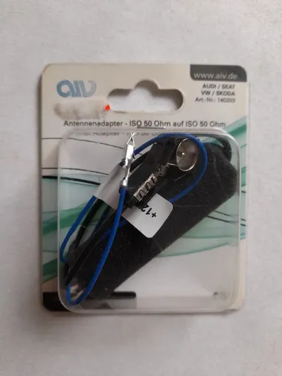 AIV Antennenadapter ISO 50 Ohm auf ISO 50 Ohm Audi VW Seat Skoda 20cm