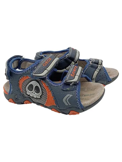GEOX Kinder Sandalen Gr. 27 Blau Sportlich Klettverschluss