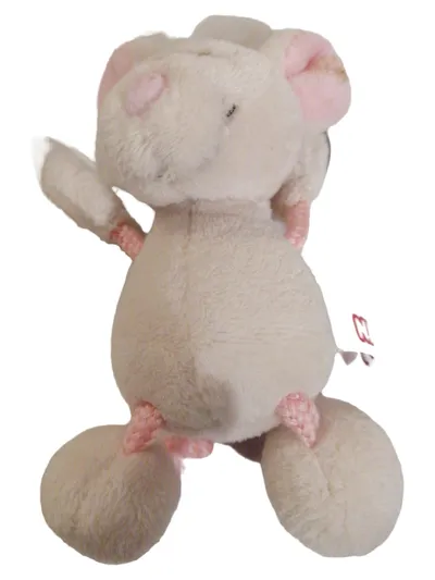 NICI Stofftier Maus Kuscheltier Baby Plüschtier Weiß Rosa