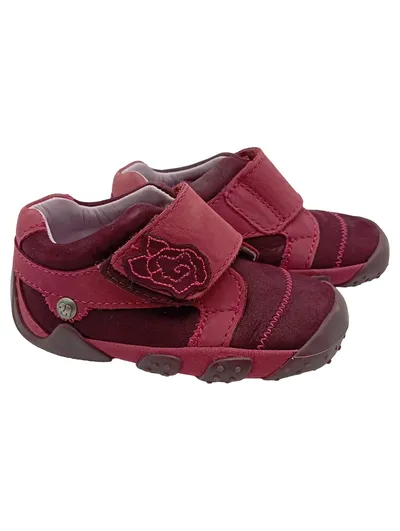 ELEFANTEN Krabbelschuhe Kinder Gr. 18 Rot Klettverschluss Leder