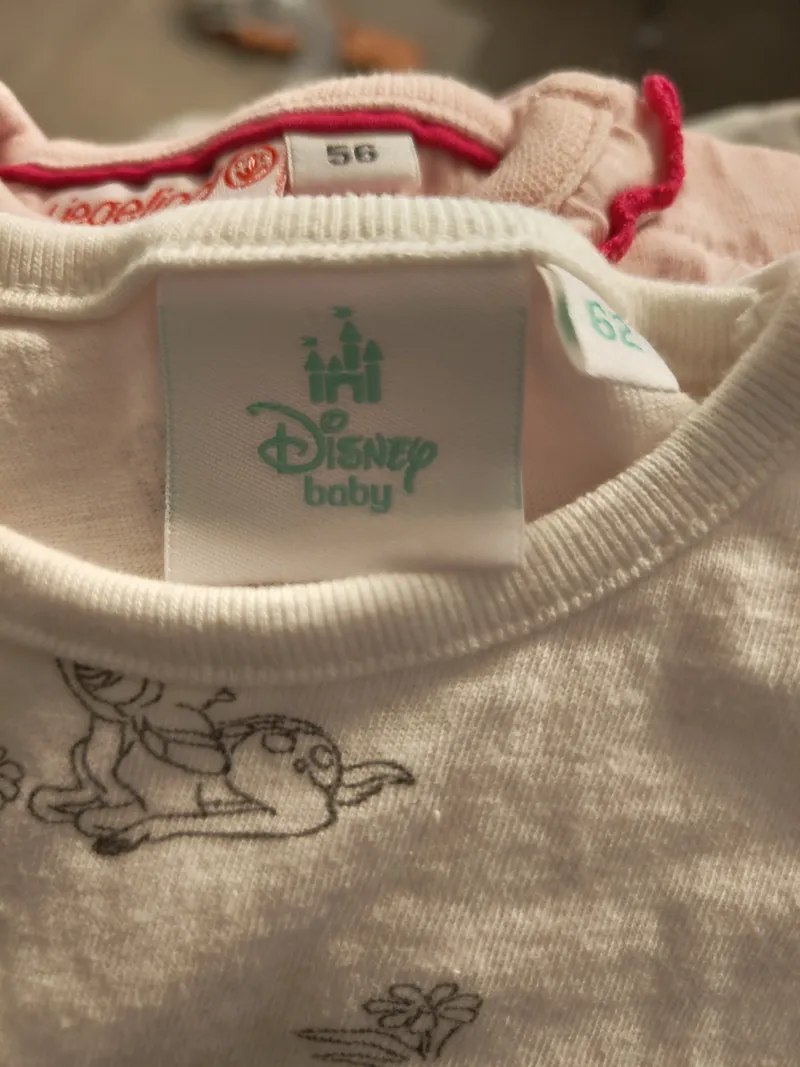 Disney Baby T-Shirt Bambi Gr. 62 Weiß Tiermotiv Rüschen Mädchen 6