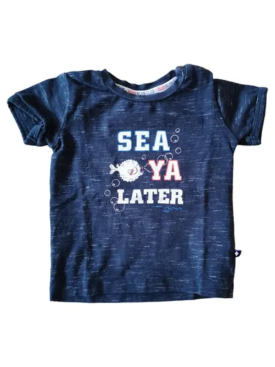 Feetje T-Shirt Jungen Gr. 68 Blau Casual Sea Ya Later Kurzarm