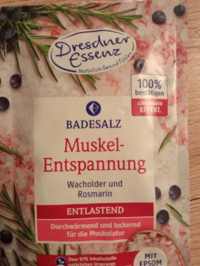 Dresdner Essenz Badesalz Muskel-Entspannung Wacholder Rosmarin 60g