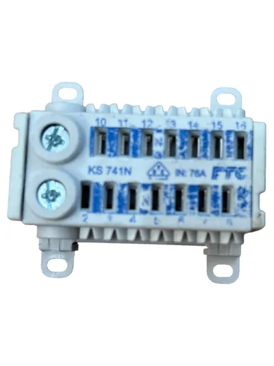 FTC KS 741N Anschlussklemme Verteilerblock 14-polig Weiß