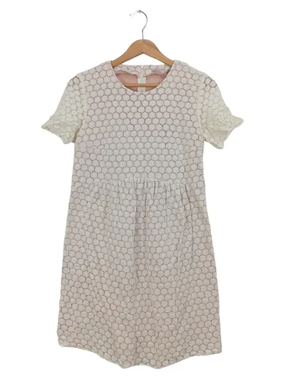 PAULA JANZ Maternity Spitzenkleid Umstandskleid Gr. S/36 Weiß Rosa Baumwolle