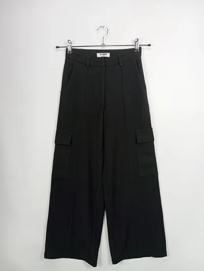 4TH + RECKLESS PETITE Damen Cargohose Gr. 32 XXS Schwarz Casual Modern