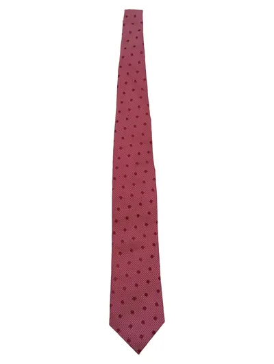 CANALI Krawatte Herren Rot Gepunktet Seide Business Elegant 8.5cm 150cm