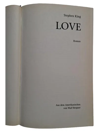 Love - Stephen King Roman Horrorbuch Thriller Deutsche Ausgabe