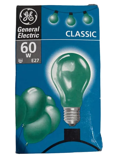 General Electric Classic Glühbirne 60W E27 Grün Leuchtmittel