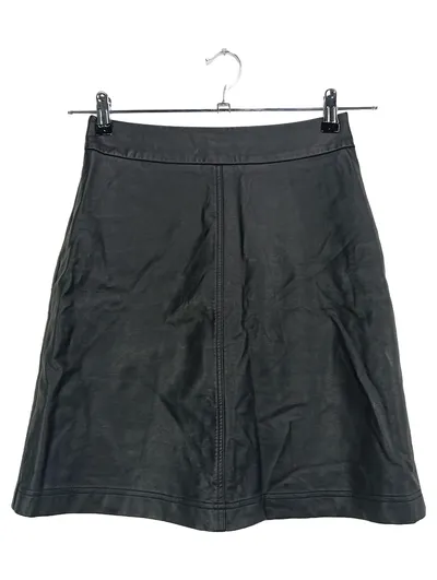 TWIST & TANGO Lederrock Damen Gr. 34;XS Schwarz Elegant Minirock