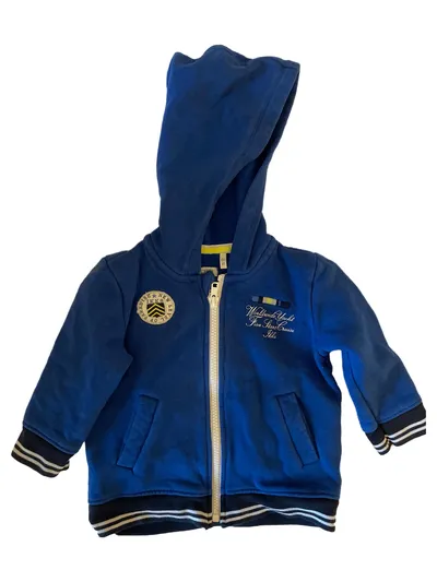 IKKS Jungen Sweatjacke Kapuzenjacke Gr. 80 Blau Casual Baumwolle