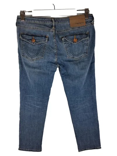 True Religion Cora Damen Jeans Straight Leg Mid Rise W29 Blau Denim