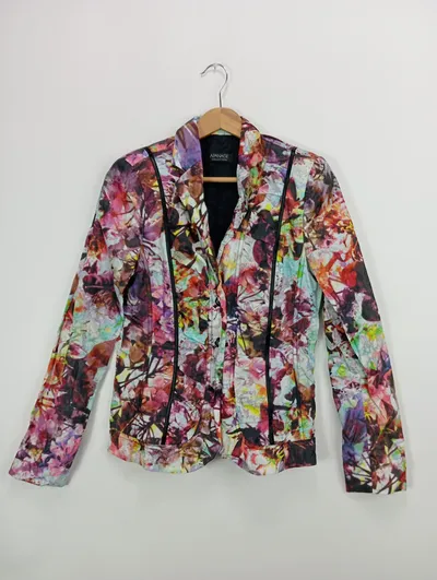 APANAGE Damen Blazer 34;XS Mehrfarbig Florales Muster Elegant