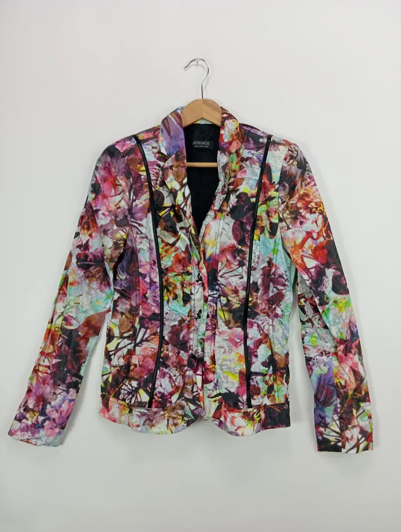 APANAGE Damen Blazer 34;XS Mehrfarbig Florales Muster Elegant 1